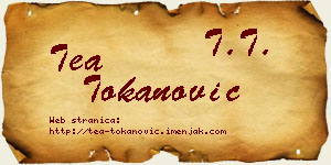 Tea Tokanović vizit kartica